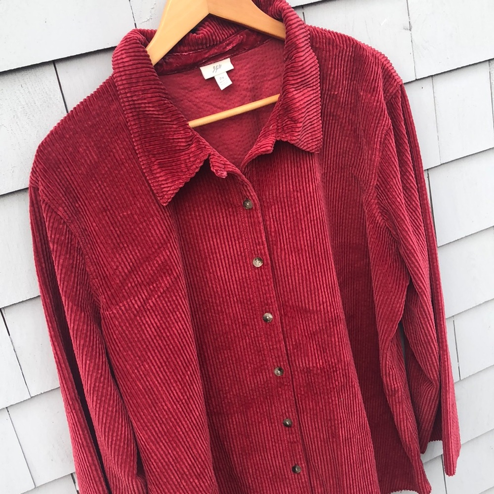 J.Jill | Corduroy Velour Button Down